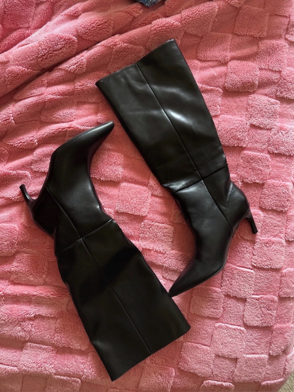 Black knee high boots